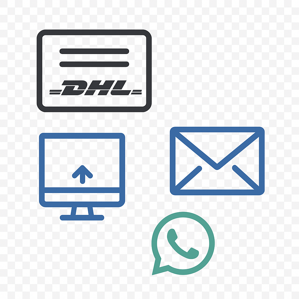 Zeit und Versandlabel