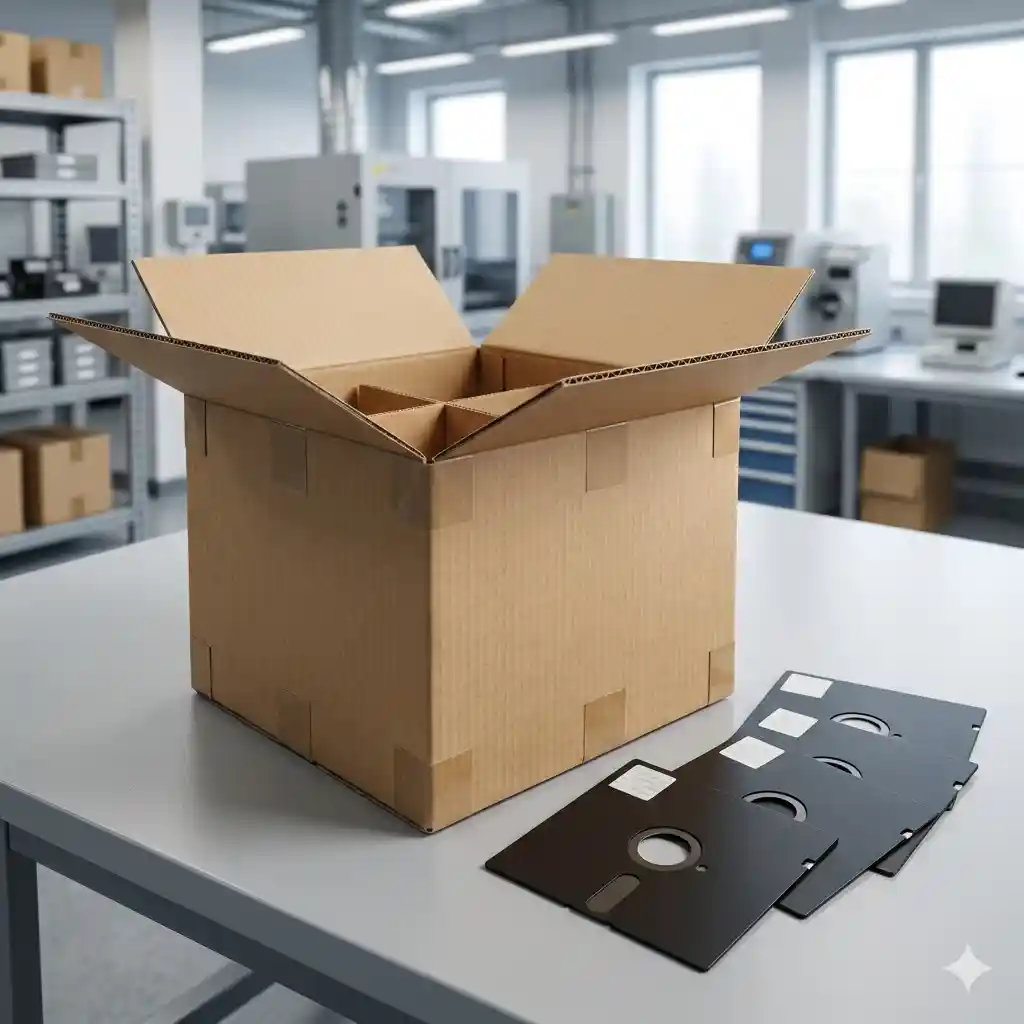 Stabile Grundplatte im Karton