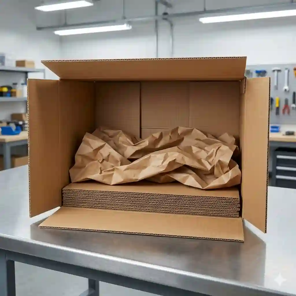 Untere Polsterschicht aus Packpapier