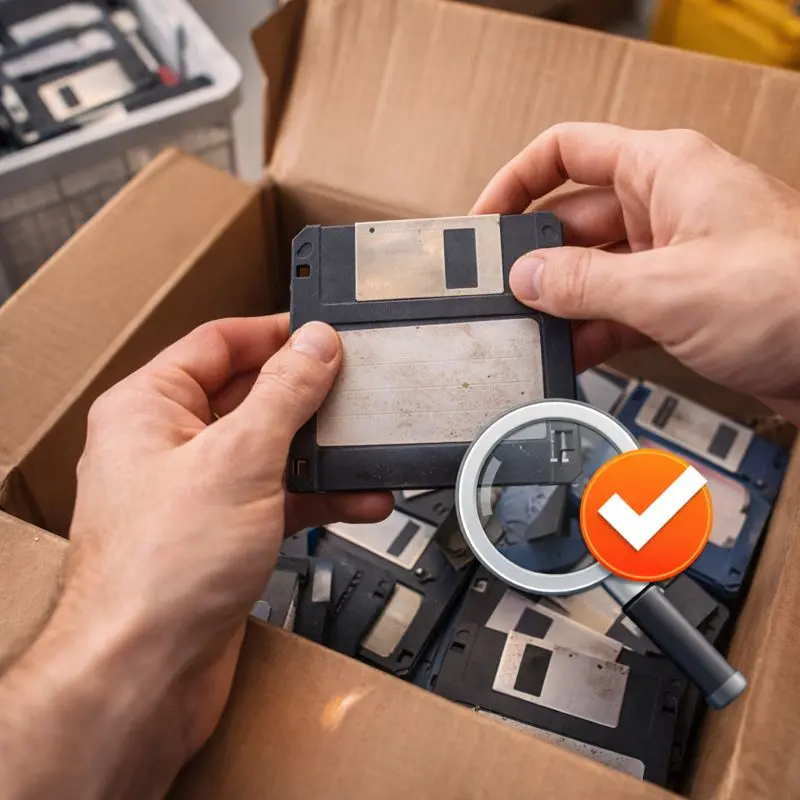 Disketten sammeln und auf Zustand prüfen