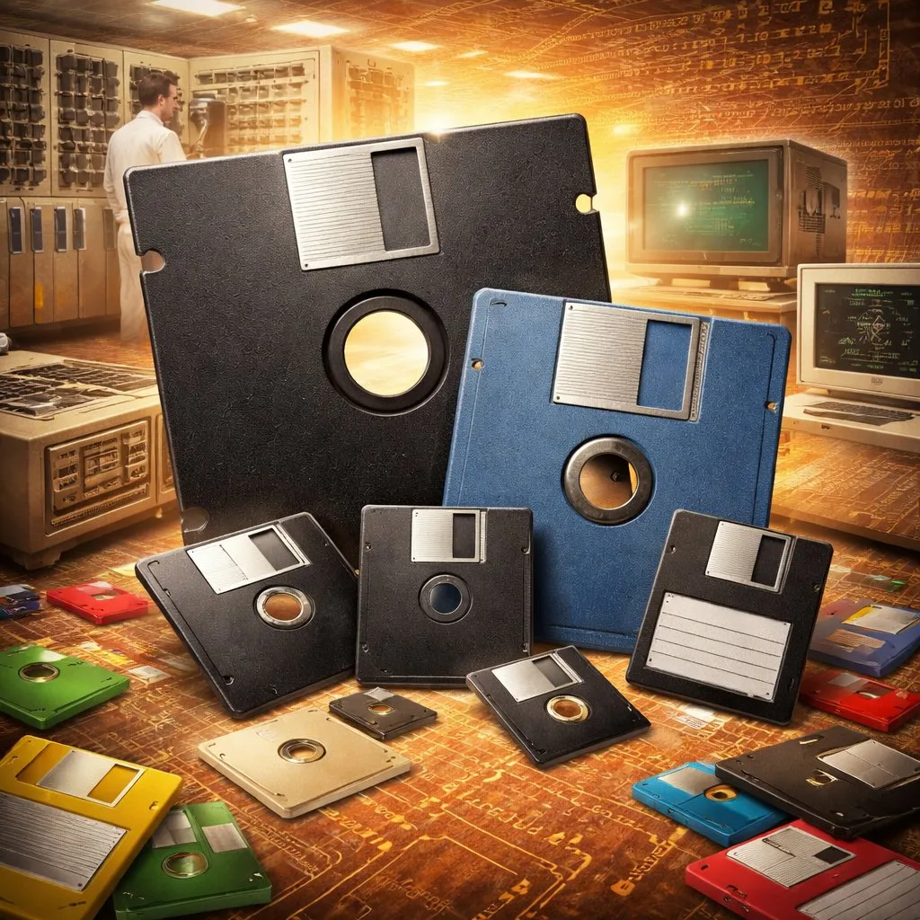 Geschichte der Diskette: Verschiedene Diskettenformate von 8-Zoll bis 3,5-Zoll