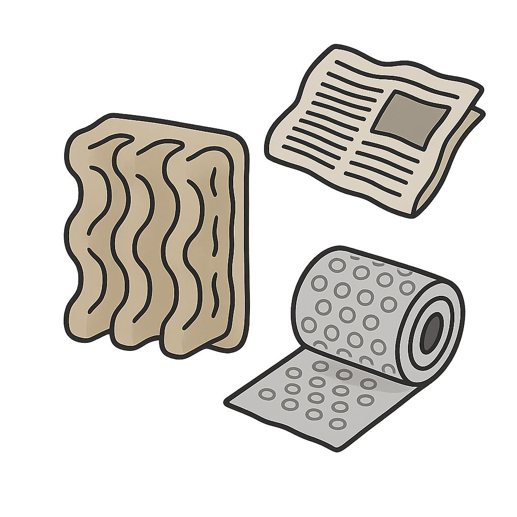 Geeignetes Polstermaterial