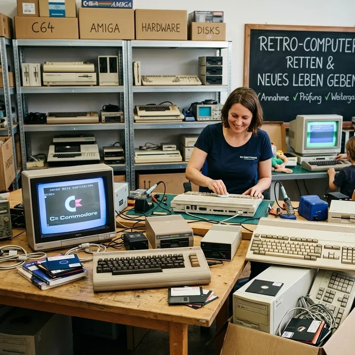 Retro-Computer Werkstatt: C64, Amiga und historische Hardware werden gepr&uuml;ft und aufbereitet