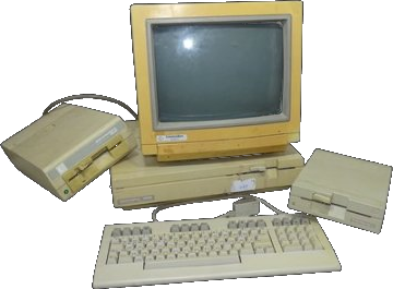 Alte Computer entsorgen – Commodore Setup mit Monitor und Laufwerken